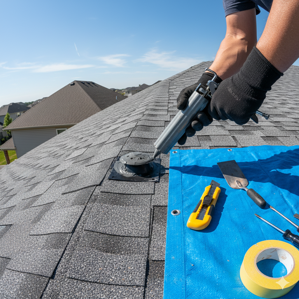 Roof maintenance inspection in Dallas